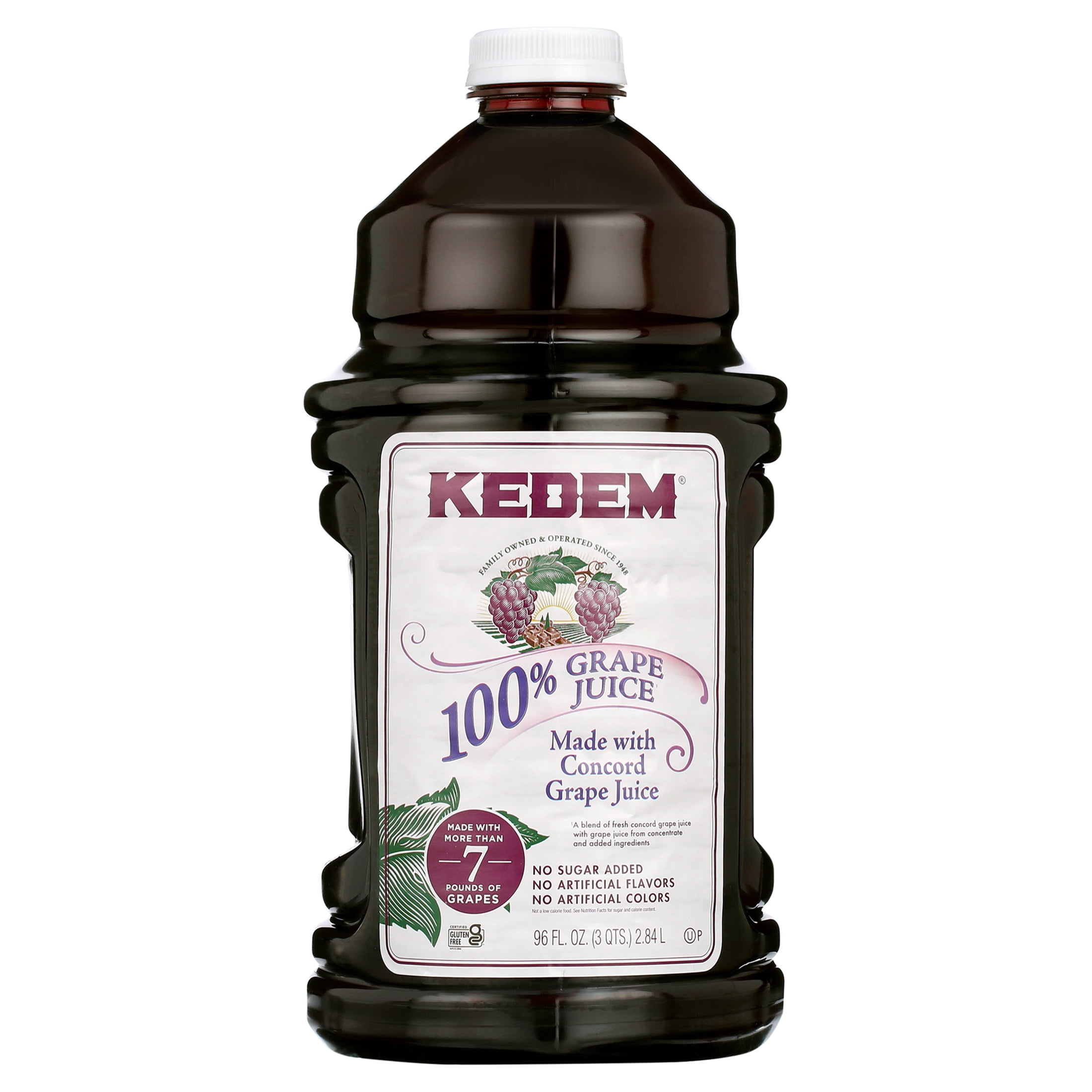 Kedem Concord Grape Juice, 100% Juice, 96 oz 2 Pack No Sugar Added, No Artificial Flavors or Colors