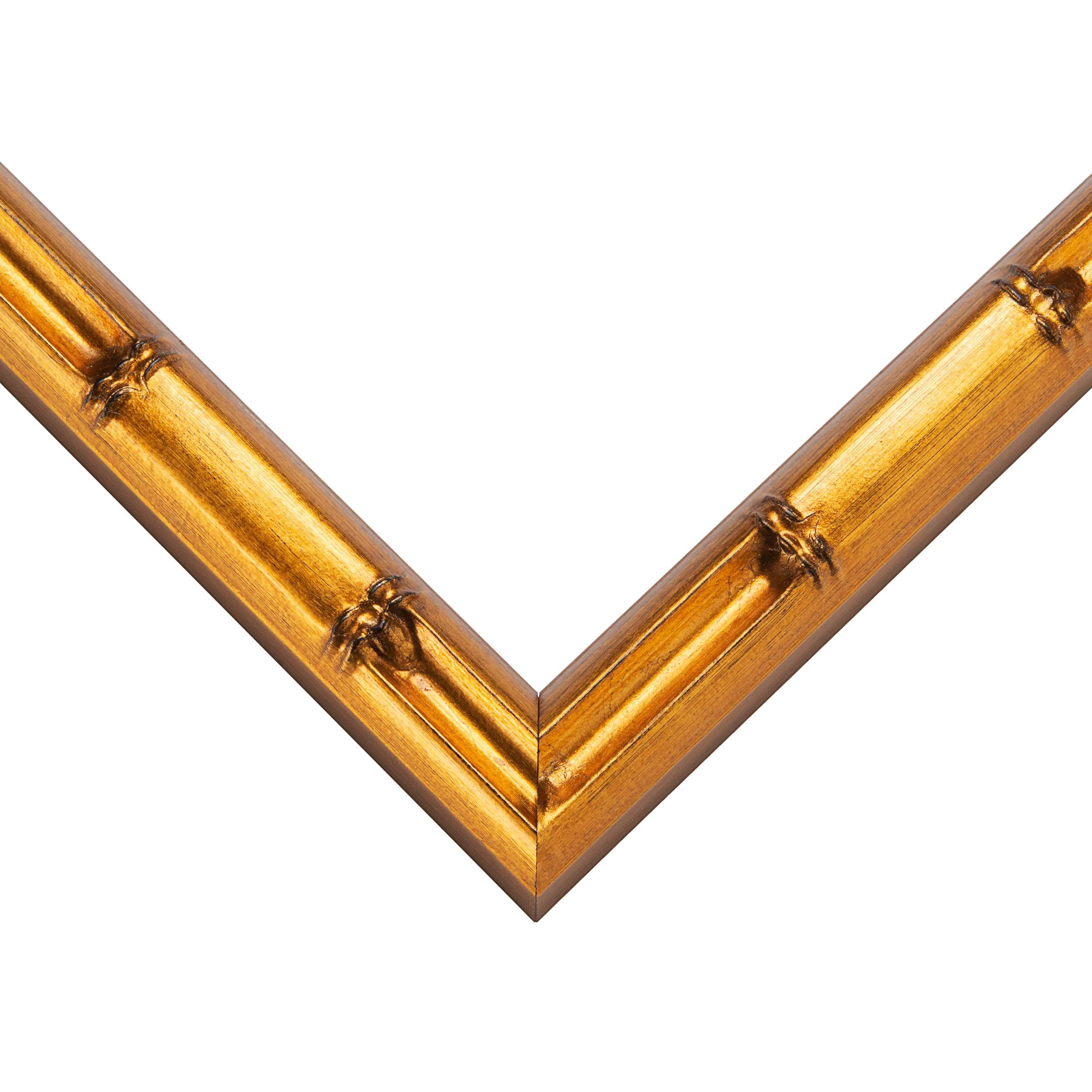 11x14 Gold Bamboo Picture Frame Set Pack of 2 Gold Bamboo Wood Picture Frames for Gallery Wall
