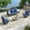 Black-Blue, variant on Vicllax 5-Seater Patio Conversation Set Outdoor Sofa Furniture Set with Coffee Table, Beige