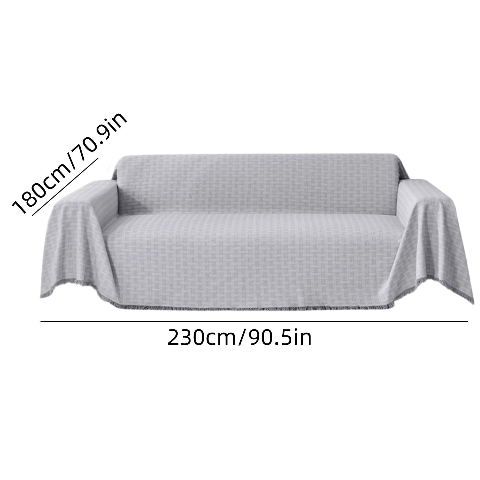 Sofa Cover,180x230CM Reversible Sofa Slipcover,Polyester Material with Pet Protection Design,Decorative for Living Room Furniture Use(Gray)