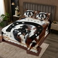thumbnail image 2 of Western Quilt Set Queen Size Horse Cowboy Bedspread Rustic Farmhouse Bed Set Animal Farmstyle Country West Quilt Set Tribal Aztec Geometry Bedding, 2 of 5