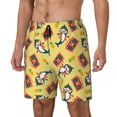 thumbnail image 1 of Balery Pineapples Sharks In Hawaiian Bañador para hombre, shorts de playa de secado rápido con entrepierna y forro de compresión-Large, 1 of 6