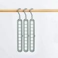thumbnail image 2 of 9-Hole Space Saving Clothes Hangers for Closet Organization - Vertical Wardrobe Organizer with 360° Rotating Hooks - Heavy Duty Plastic Hanger for Shirts, Pants, Coats - Closet Storage System, 2 of 2