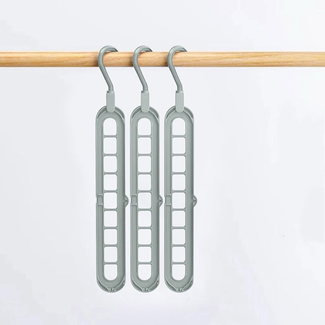 Organisateur de Garde-Robe, Cintres Gain de Place, Rangement de Garde-Robe, Cintre à Vêtements, Polypropylène, 9 Trous, Rotation à 360°, pour l'Organisation à la Maison