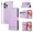 Purple, variant on Wallet style phone case, cross shaped surface, mirror flip card holder holder phone case, suitable for Samsung Note 10 phone case