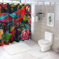 thumbnail image 7 of Orinice Bird Flower Tree Bathroom Decor Set with Hooks Polyester Fabric Shower Curtain for Chic Modern Bathroom Decor Multi Size Colorful Luxurious Graphic Print 69x72, 7 of 7