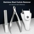 thumbnail image 2 of Yeacher Stainless Steel Cuticle Remover Trimmer Nail File Dead Skin Remover Cuticle with PU Storage Case Pedicure Manicure Tools for Fingernails & Toenails, 2 of 7