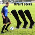 thumbnail image 4 of 3 pairs Baseball Soccer Socks, Team Sport Knee High Socks for Adult, Multi-sport Tube Socks, 4 of 5