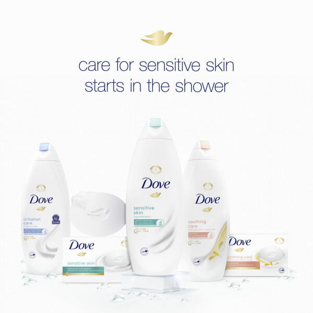 Dove Irritation Care Liquid Body Wash Unscented Sulfate Free, 22 oz