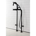 thumbnail image 3 of Aqua Vintage CCK8100DX Concord Freestanding Tub Faucet with Supply Line, Stop Valve, Matte Black, 3 of 9