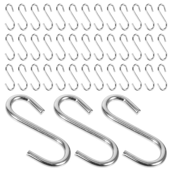 FUEENIRVA 100PCS Stainless Steel Shaped Hooks Heavy Duty Hanging Hardware