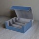 thumbnail image 1 of Estuche para 1800+, soporte protector para tarjetas de 11,5 x 10 x 4,2 pulgadas para tarjetas deportivas azul forrado en gris Hugo Estuche de baraja de cartas coleccionables, 1 of 10