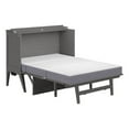 thumbnail image 3 of Home Square Ensemble de 2 Lits Escamotables Gris Format Double avec Matelas et Table d'Appoint, 3 of 18