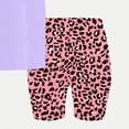 thumbnail image 6 of Little Girls Summer Outfits Leopard Heart 2 Piece Outfit Short Sleeve Top and Shorts Casual Elastic Waistband for Toddler Kid Youth, 6 of 6