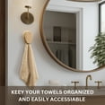 thumbnail image 6 of Wall Mounted Magic Marble Wood Hand Towel Holder - Set of 2 Kitchen Hand Towel Holder Adhesive - Kitchen Hand Towel Holder Hooks Hangers Rack for Kitchen,Bathroom,Home Decor Quick Drying, Nut Brown, 6 of 7