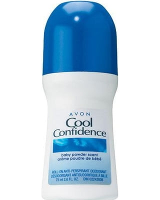 Avon Cool Confidence Baby Powder Scent Roll-on Anti-Perspirant Deodorant, 2.6 Fl Oz