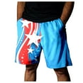 thumbnail image 1 of Wyzesi Cargo Shorts for Men 11 Inch Inseam Male Spring and Summer Independence Day Color Beach Pants Drawstring Elastic Waist Breathable Soft Short Daily Streetwear Tie Pocket Casual Shorts, 1 of 5