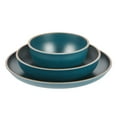 thumbnail image 5 of Gibson Home Rockabye 12 Piece Double Bowl Melamine Dinnerware Set - Matte Teal, 5 of 5