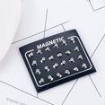 thumbnail image 3 of HLONK 12Pairs/Set Unisex Rhinestone Inlaid Magnetic Stud Earrings Non Piercing Jewelry, 3 of 5