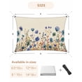 thumbnail image 5 of Blue Teal Spring Floral Sun Shade Sail 14'x18' Rectangle Outdoor Shade Canopy, Watercolor Botanical Summer Flowers Porch Shades Outdoor Sun Blocking Screen, Sunshade Cloth Covers for Patio/Deck, 5 of 5