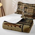 thumbnail image 4 of Erosebridal Brown Patchwork Wildlife Quilt Full for Boys Men, Forest Animal Pike Fish Full Bedspread Sets, 3 Pieces, 4 of 7