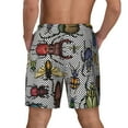 thumbnail image 4 of Gaeub Bright Insects Mens Swim Trunks Stretch Beach Shorts Quick Dry for Men Swim Shorts Swimwear with Pockets- X-Large, 4 of 9