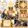 thumbnail image 6 of Angel Christmas Lighted Centerpiece with Flameless Candle Glow, Christmas Decoration with Frosted Greenery, Red Berries & Pinecones, Perfect for Home Tabletop & Holiday Gift, 10.6" x 11.8", 6 of 7