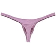 thumbnail image 2 of Botmois Sexy Mens Pouch Enhancing Thong Underpants Shiny Bikini Underwear Tangas Light Brown L, 2 of 3