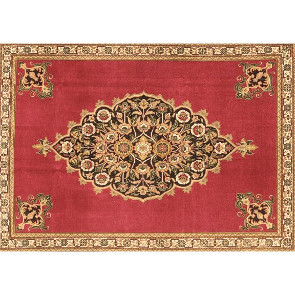 Ahgly Company Indoor Rectangle Medallion Brown Traditional Area Rugs, 3' x 5'