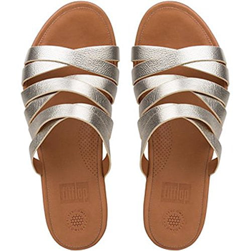 Fitflop Lumy Leather Slide Sandals Pale 