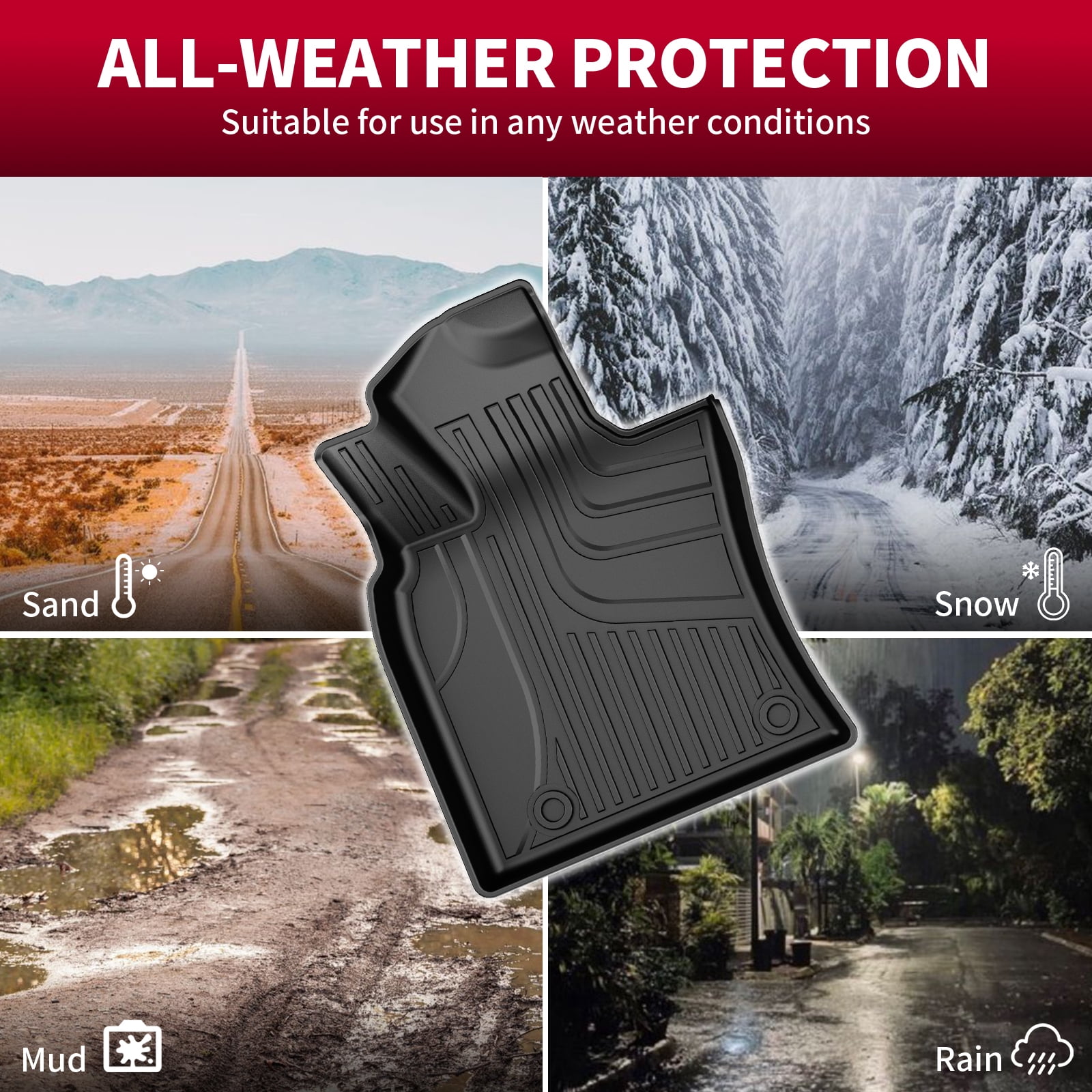 DIKSOAKR Full Set Floor Mats & Cargo Liner Fit for Honda CRV 2023-2026 All Models Custom Fit All Weather Floor Liners & Trunk Mat Accessories