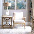 thumbnail image 5 of Uttermost Catali 22" Square Wood and Stone Top End Table in Ivory and Oatmeal, 5 of 9