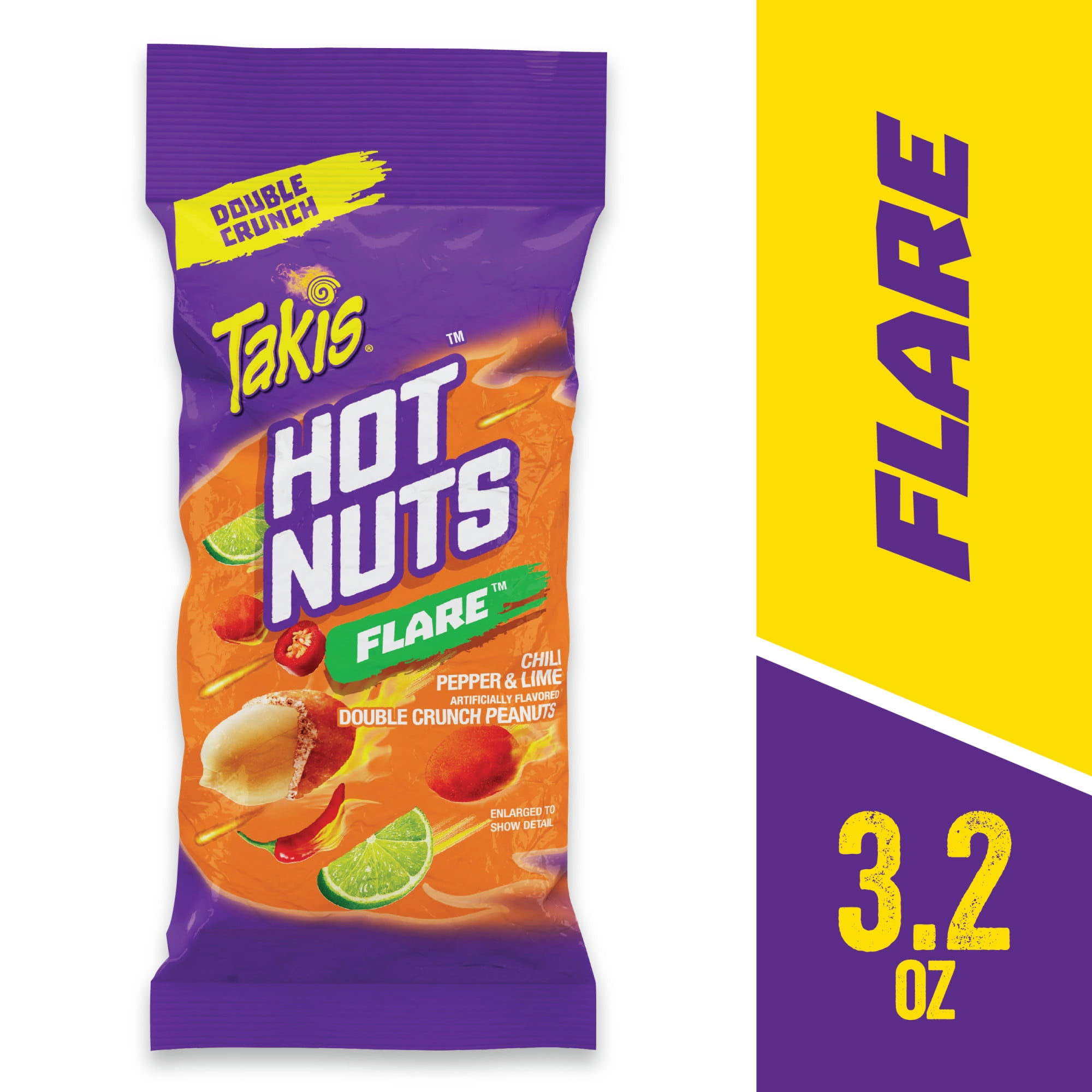 Takis Hot Nuts Flare Double Crunch Peanuts, Chili Pepper and Lime