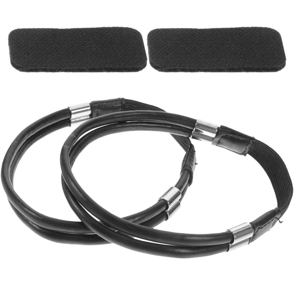 ROSENICE 2Pcs High Heeled Shoe Laces Black Elastic Band and Metal Prevent Shoes from Slipping