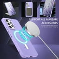 thumbnail image 2 of for Samsung Galaxy A53 Case Compatible with MagSafe Galaxy A53 Magnetic Cases Slim Translucent Matte Skin Feeling Shockproof Protective Anti-Scratch Phone Case for Samsung A53 5G 6.5'', Purple, 2 of 17