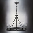 thumbnail image 3 of Luxury Modern Farmhouse Chandelier, Matte Black, UHP4484, 3 of 5