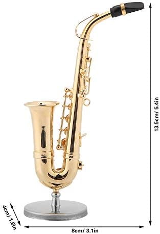 Miniature Alto Saxophone, Mini Saxophone Instrument Model with Gift Box for Home Desk Shelf Music Room Decor Gift Idea$$Musical Instruments