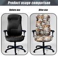 thumbnail image 4 of Renewold Cat Grey Yellow Office Chair Cover Executive Computer Chair Cover Stain Resistant High Back Chair Protector for Universal Rotating Chair (NOT Chair), S, 4 of 7