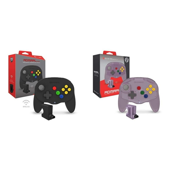 Hyperkin Contrôleurs Amiral Premium BT pour N64/Nintendo Switch/Lite/PC/Mac/Android (Noir et Violet Améthyste)