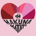 thumbnail image 2 of Girl's Lion King Simba Hakuna Matata Heart  Graphic Tee Light Pink X Small, 2 of 4