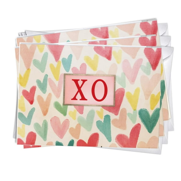 Hug & Kiss Valentines/Galentines Day Greeting Cards | 1 Pack Single (5x7)