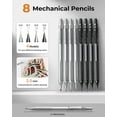thumbnail image 5 of 45PCS Black & Silver Metal Mechanical Pencil Set in Leather Case, 0.5, 0.7, 0.9, 2.0mm Drafting Pencils with 28 Tubes(6B 4B 2B HB 2H 4H & Colors)Lead Refills for Art Drawing, Sketching,Writing, 5 of 8