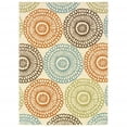 thumbnail image 4 of 2'x4' Beige and Blue Medallion Indoor Outdoor Scatter Rug - 6.798 3'6" N/A 2' x 3', 4 of 4
