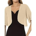 thumbnail image 3 of DYMADE Womens Summer Chiffon Butterfly Short Sleeve Cascading Ruffle Cropped Cardigan, 3 of 5