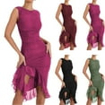 thumbnail image 1 of CHOK Robe d'Été Aguichant Sans Manches pour Femmes Robe Élégante Slim-Noir s, 1 of 8