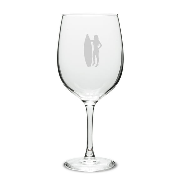 Surfer 19 oz. Deep Etched Wine Glass