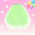 thumbnail image 2 of vdgthytj Girls Tulle Skirts Elastic Waist Irregular Mesh Layered A-Line Dance Princess Birthday Party Skirts, 2 of 3
