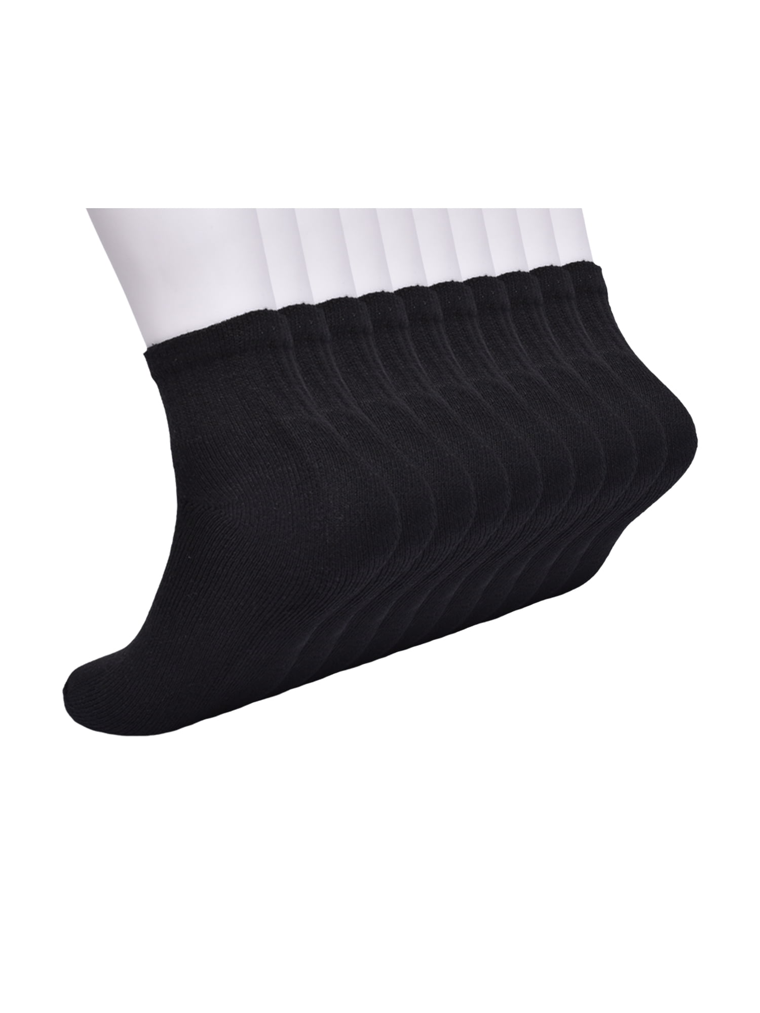 Wonder Nation Boys Cushioned Ankle Socks, 10 Pack, Sizes S (4-8.5) - L (3-9)