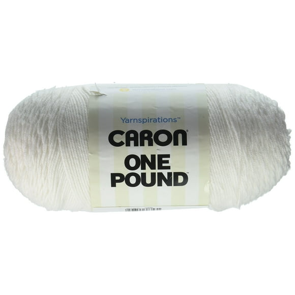 Caron Acrylic Dryable Machine Washable Yarn 812 yd White 1 lb