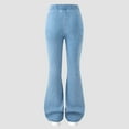 thumbnail image 4 of Tfken Jeans For Boys Kids Medium Wash Flare-Leg Comfort Waist Slim Fashion Solid Color Blue Trousers Size 8-9 Years, 4 of 9